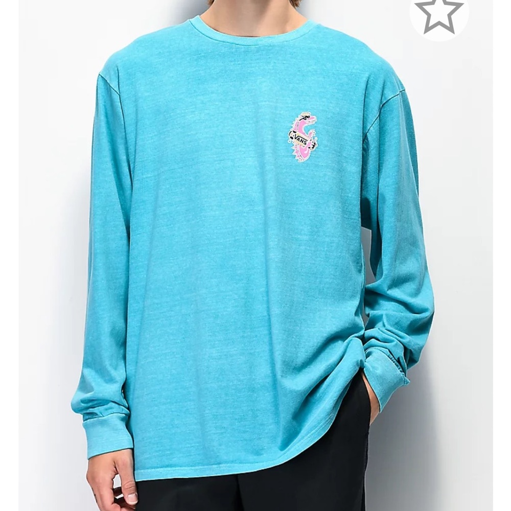 Vans Vintage Vanosaur Blue Long Sleeve T-Shirt